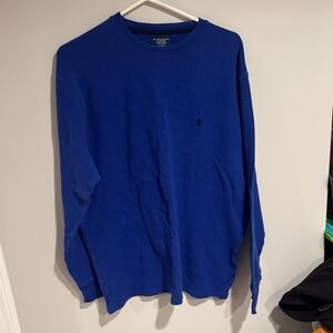 Polo by Ralph Lauren Men's Vibrant Blue Long Sleeve Tee